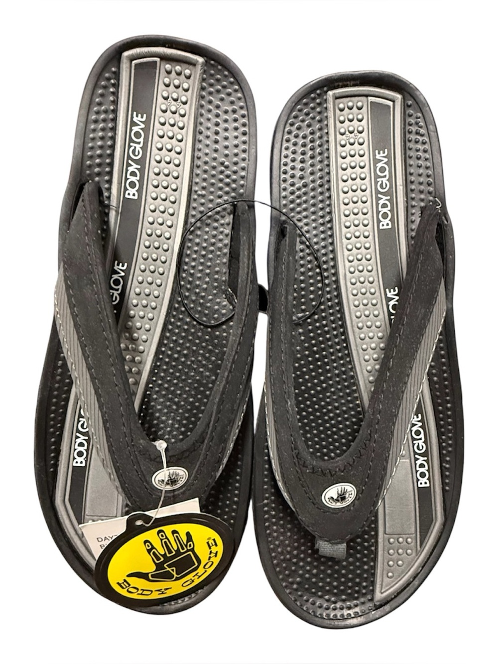 Body Glove Men’s Daytona Black and Gray Flip Flop Sandals 10M NEW
